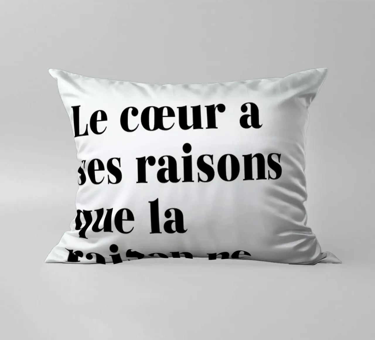 Le cœur a ses raisons cuscino da typed