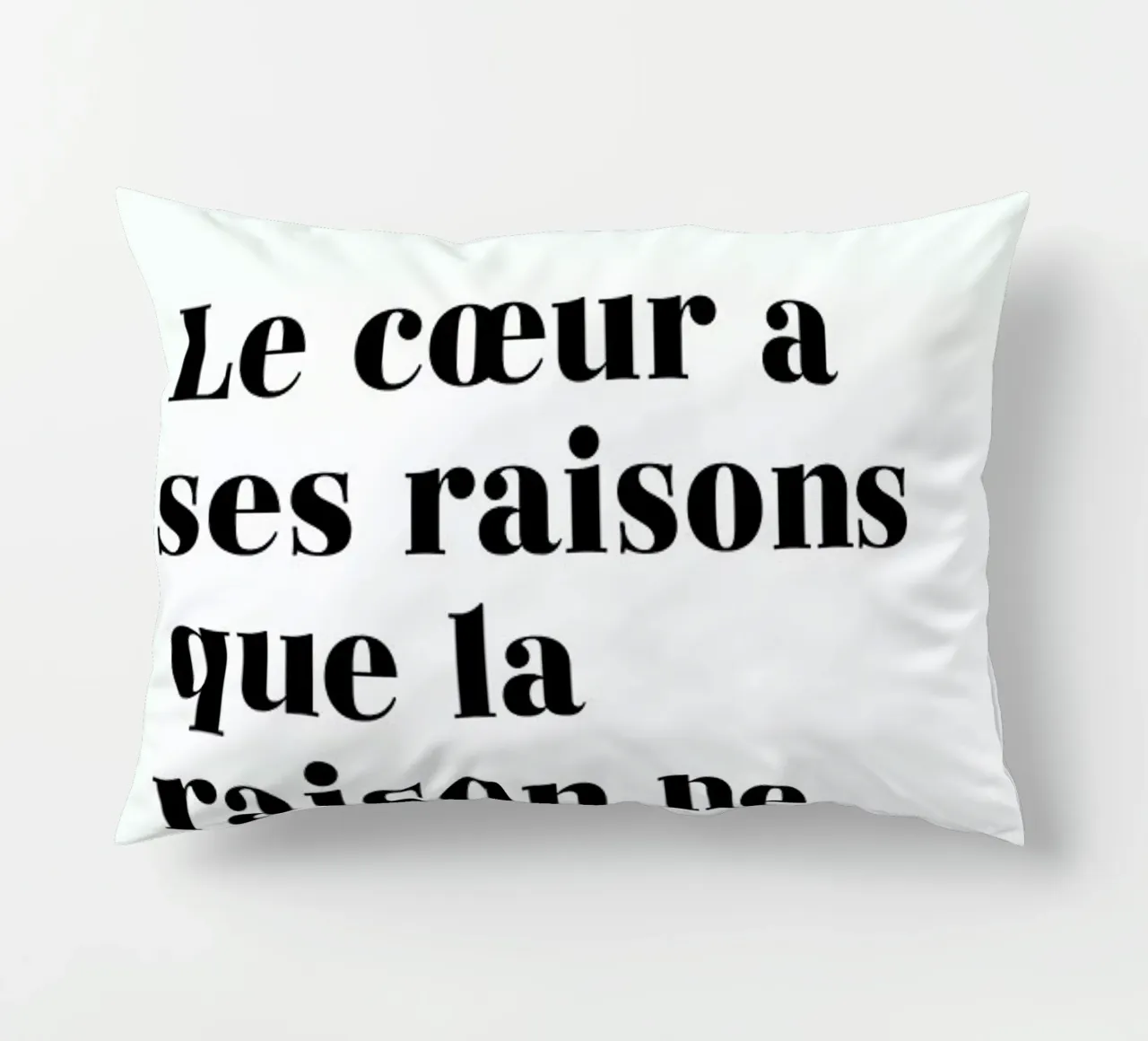 Le cœur a ses raisons cuscino da typed