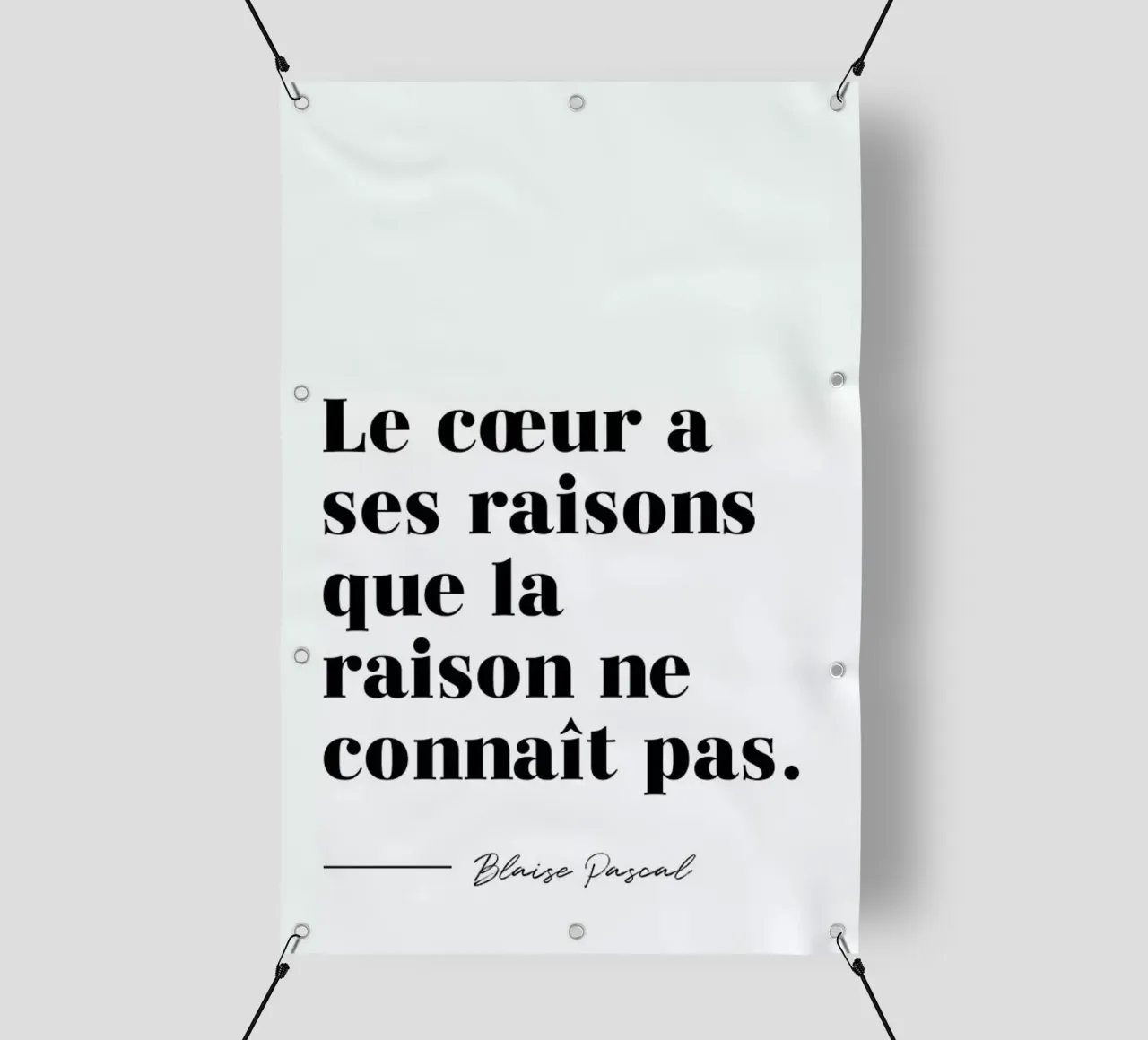 Le cœur a ses raisons telo in pvc da typed
