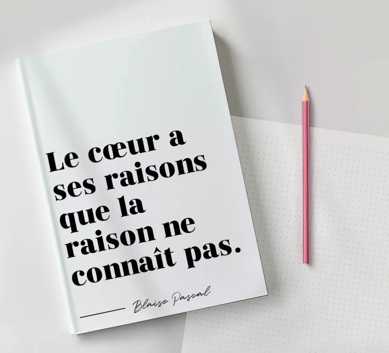 Le cœur a ses raisons notebook by typed