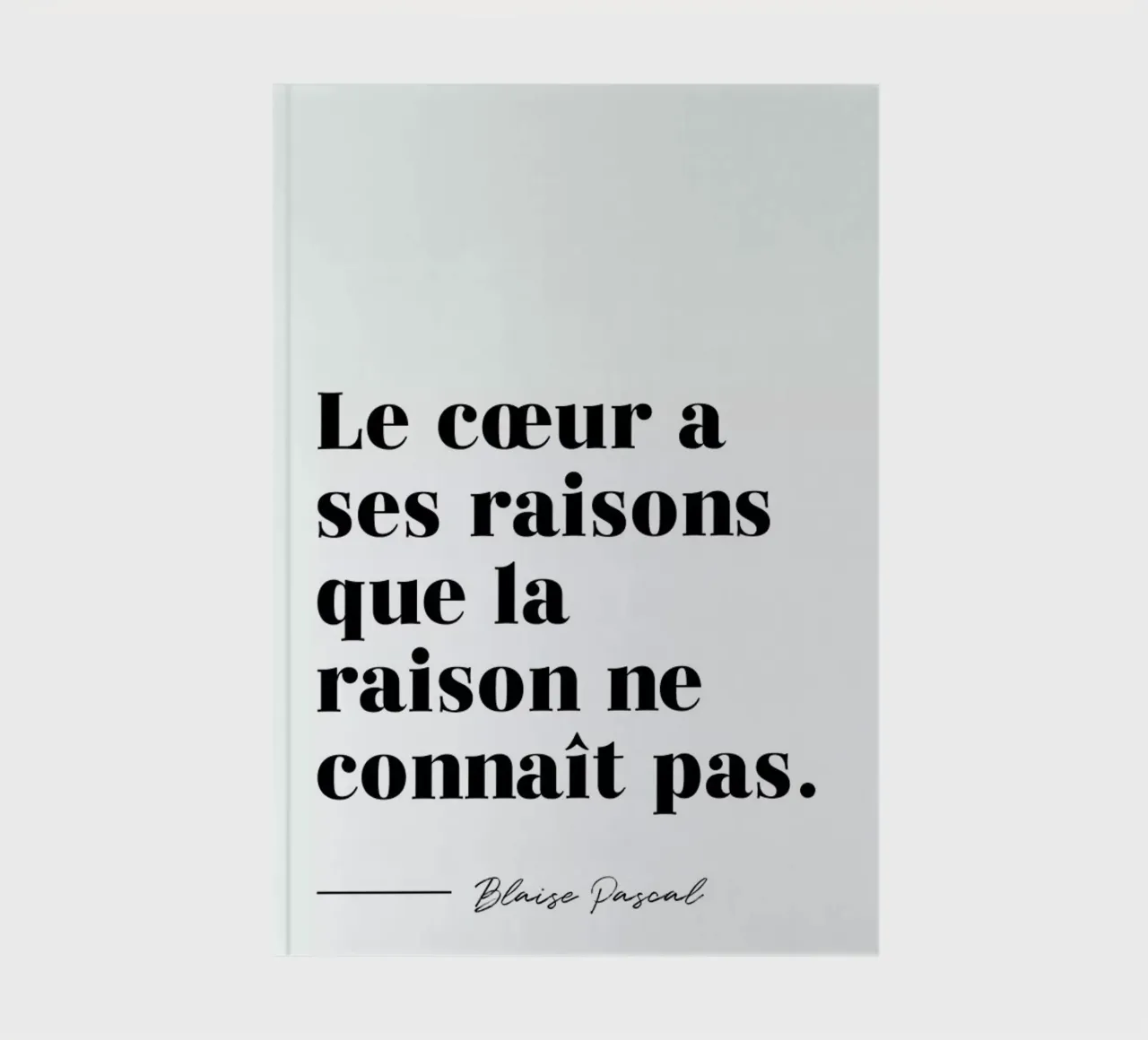 Le cœur a ses raisons notebook by typed