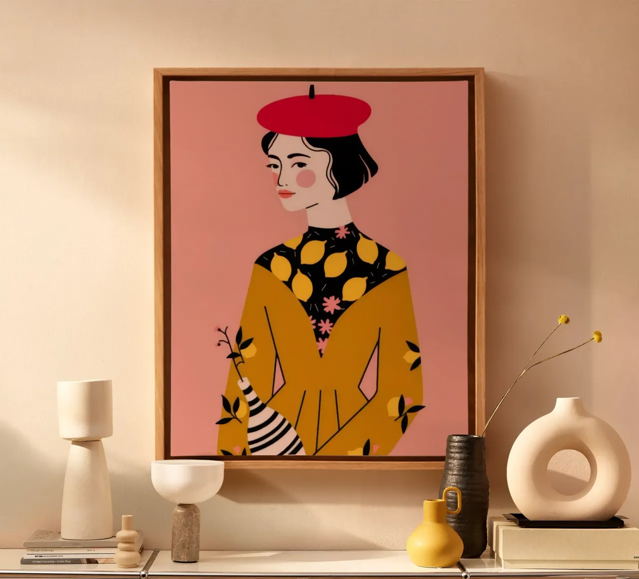 Artistic Beret Charm canvas by Nebula Verse