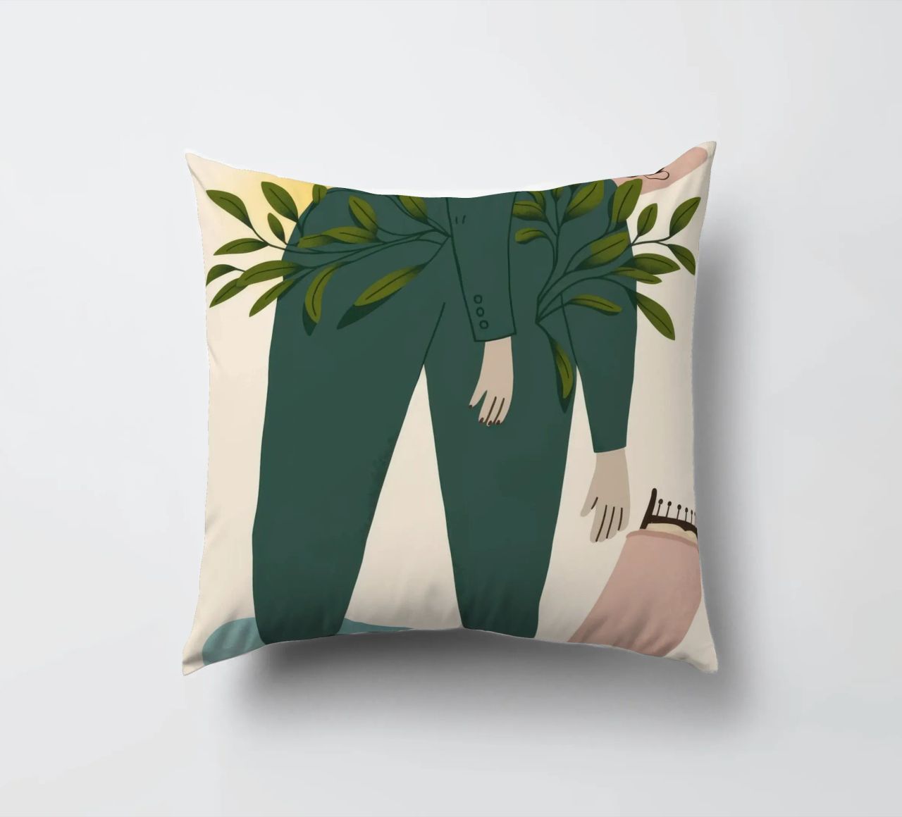 Tranquillité verte coussin de Nebula Verse