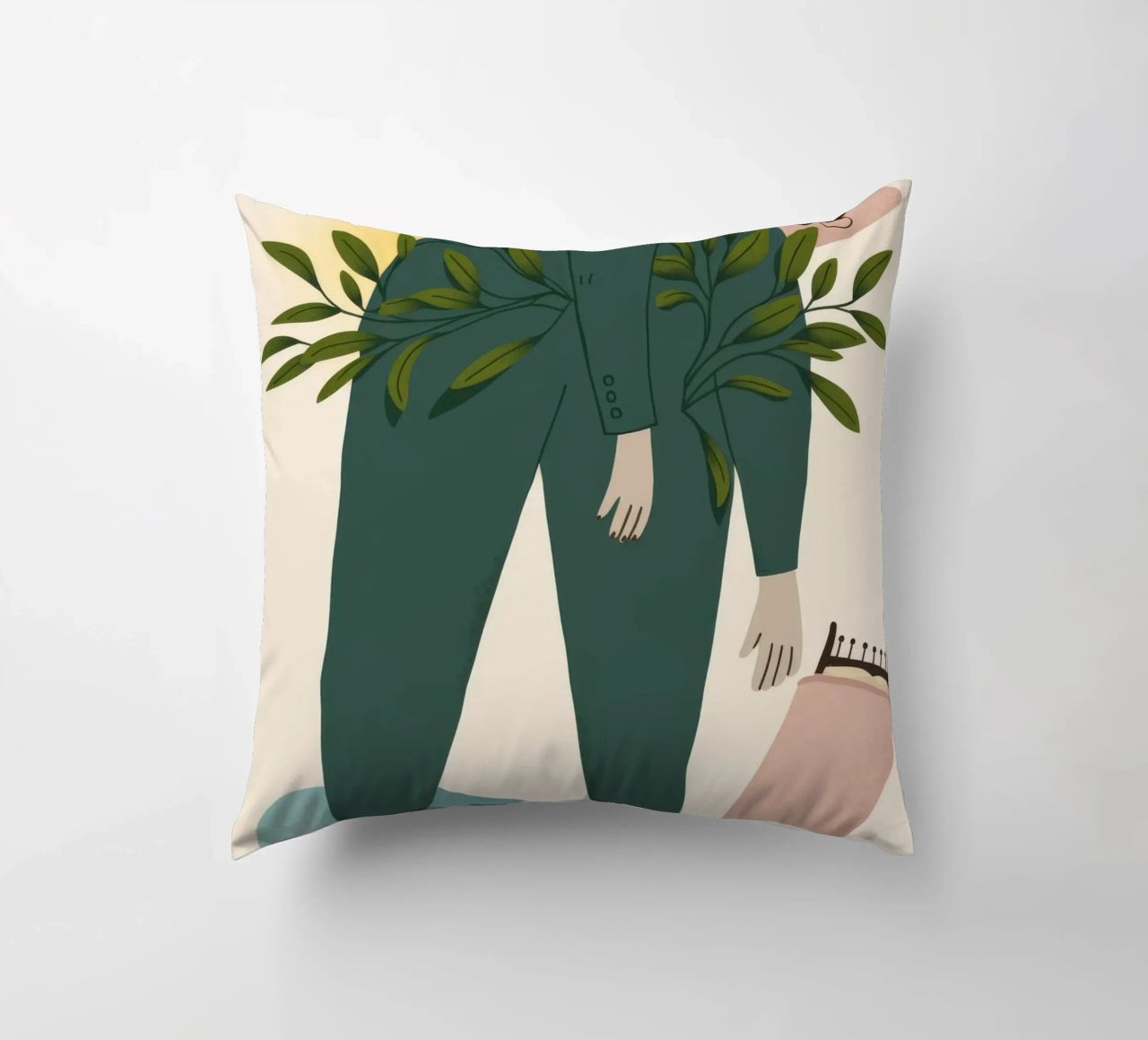 Tranquillité verte coussin de Nebula Verse