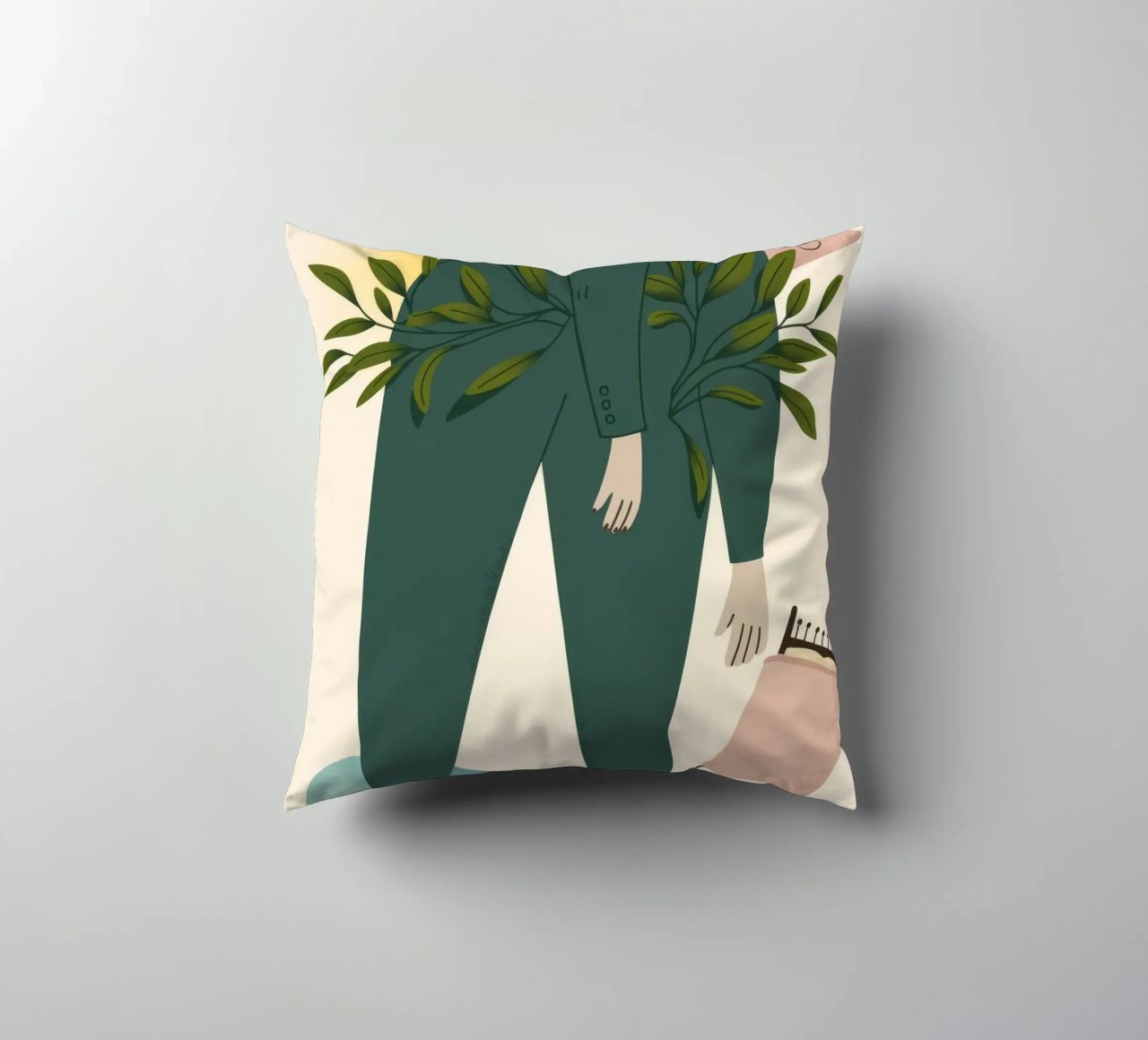 Tranquillité verte coussin de Nebula Verse