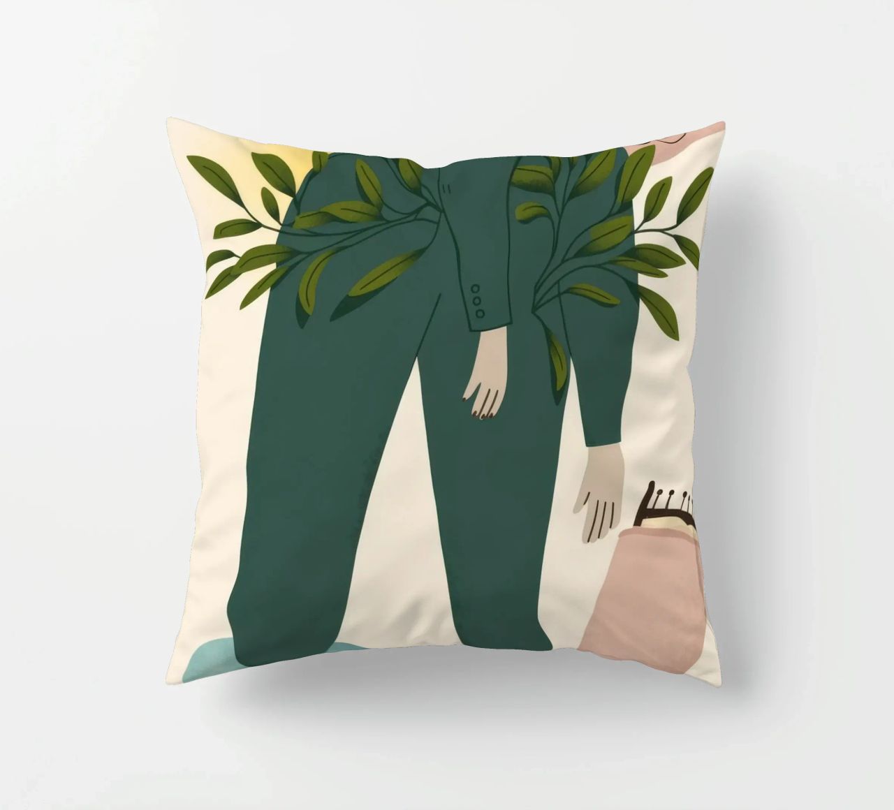 Tranquillité verte coussin de Nebula Verse