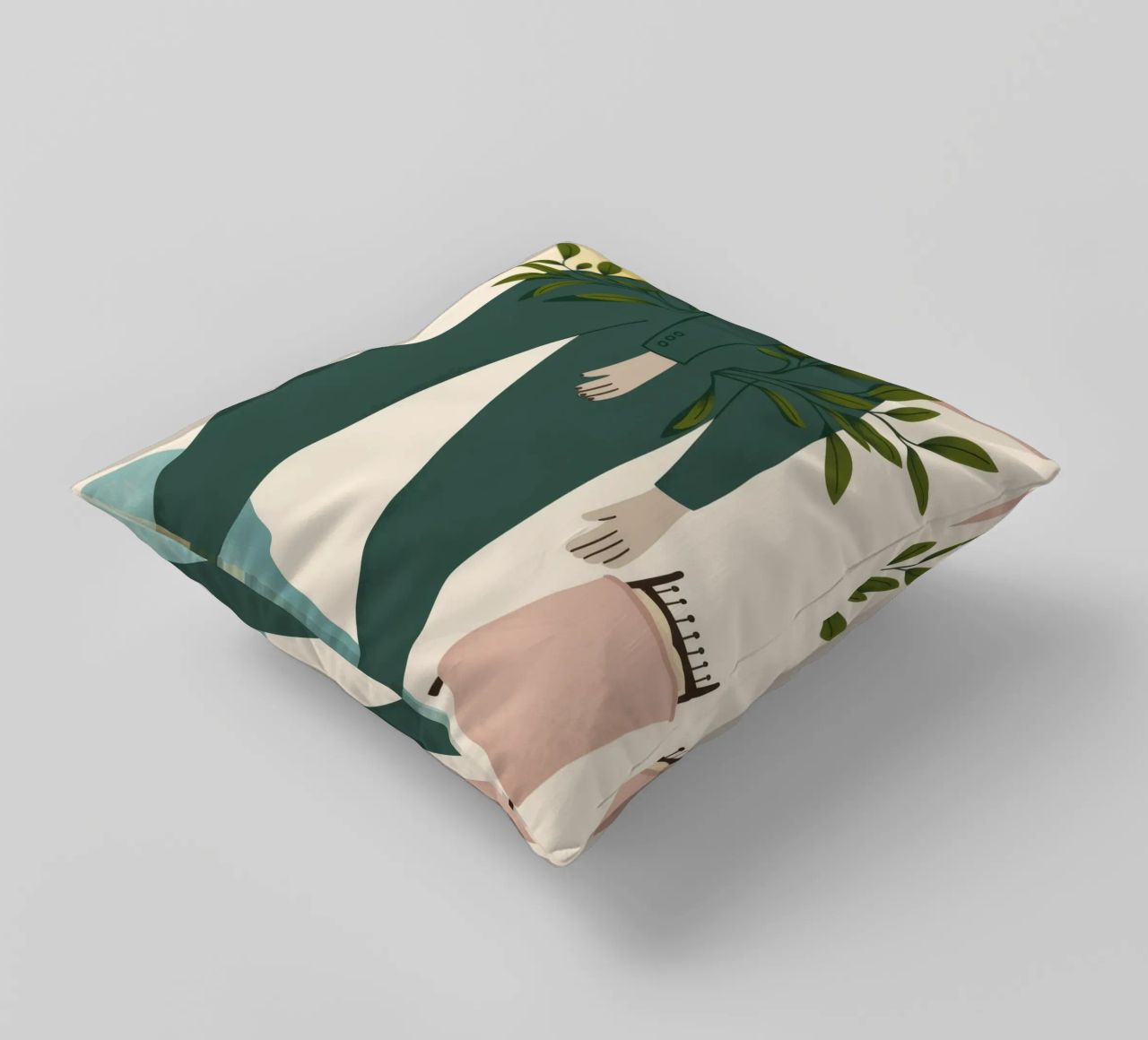 Tranquillité verte coussin de Nebula Verse