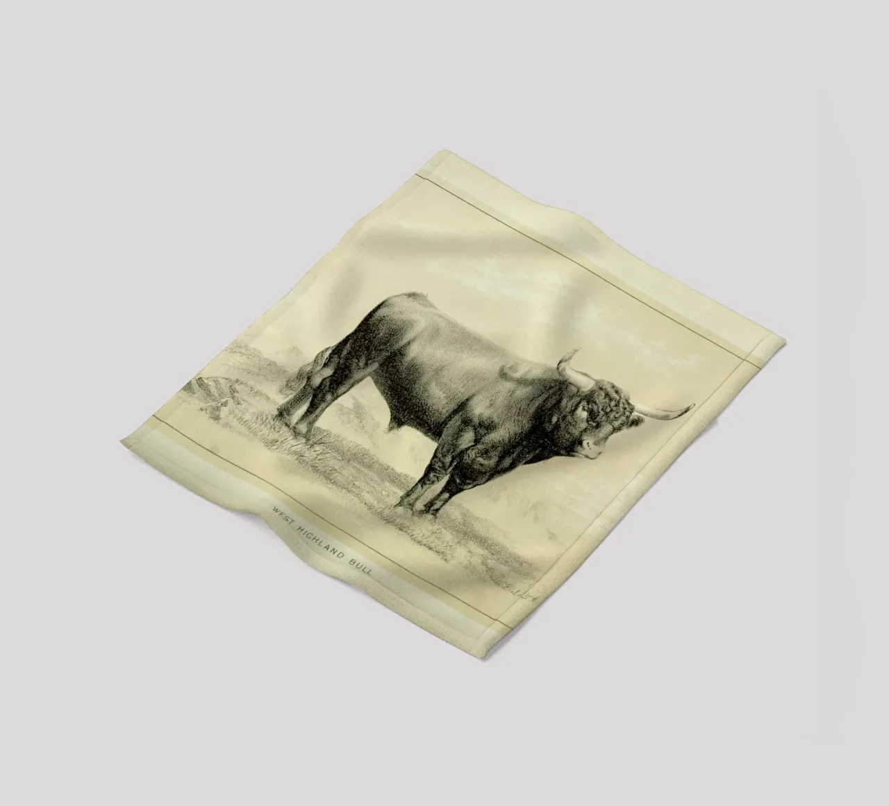 West Highland Bull fleece blanket by Flora & Fauna