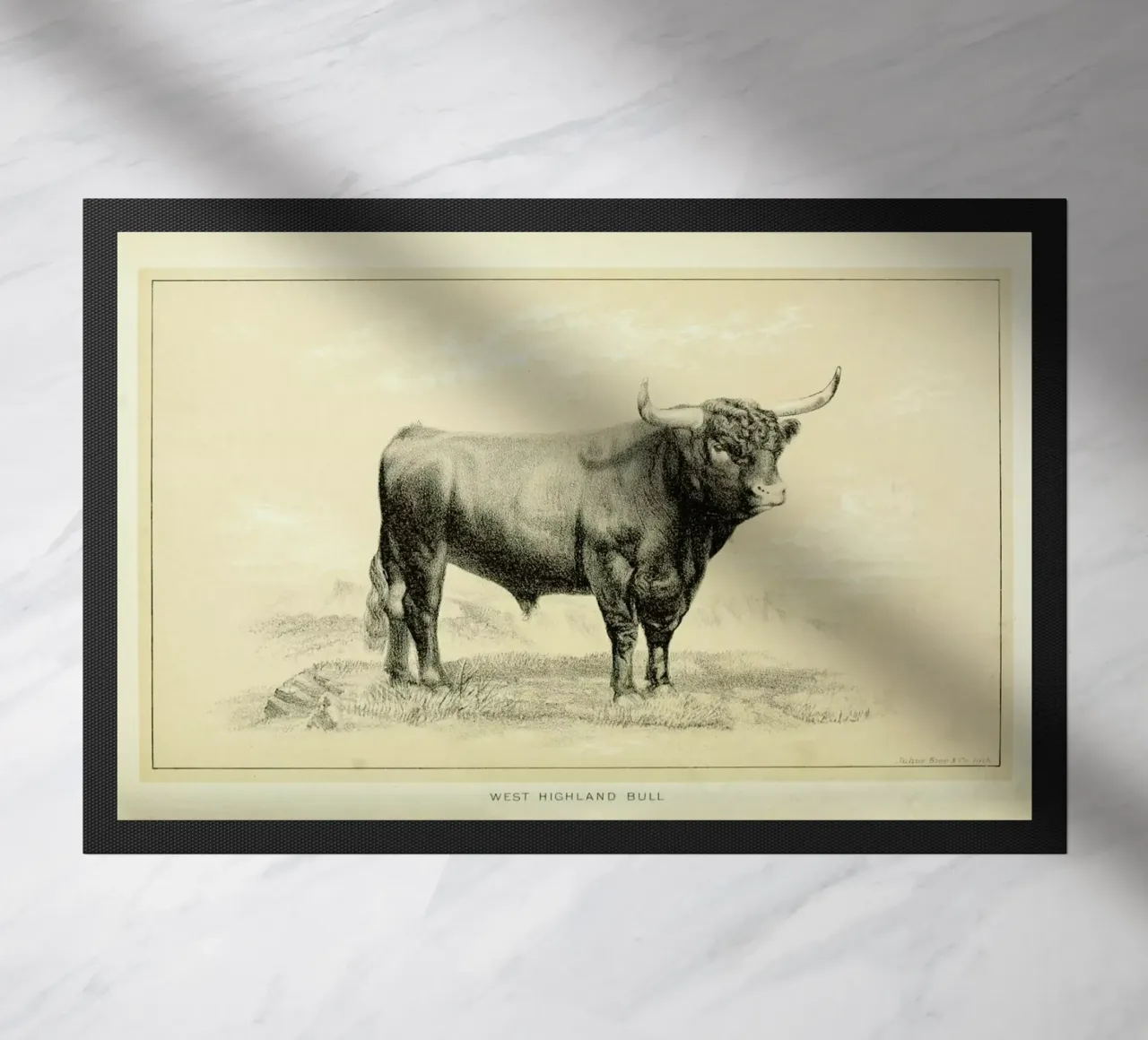 West Highland Bull doormat by Flora & Fauna