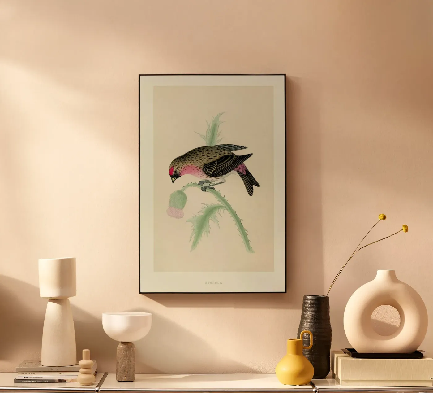 Redpole Bird acryl van Flora & Fauna