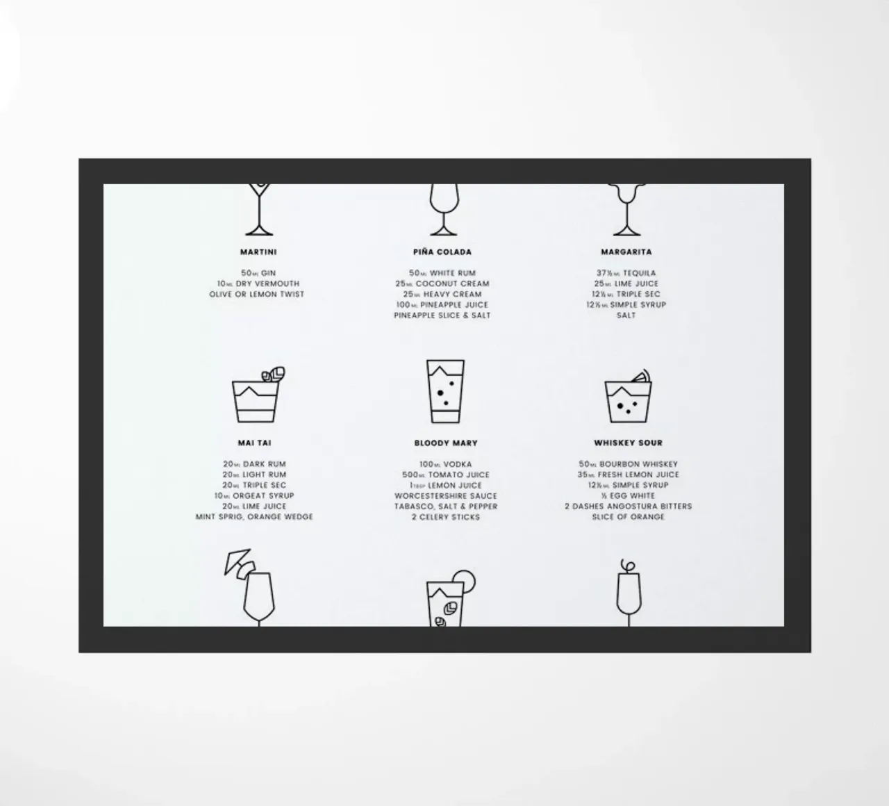 Cocktail chart zerbino da daylight design studio