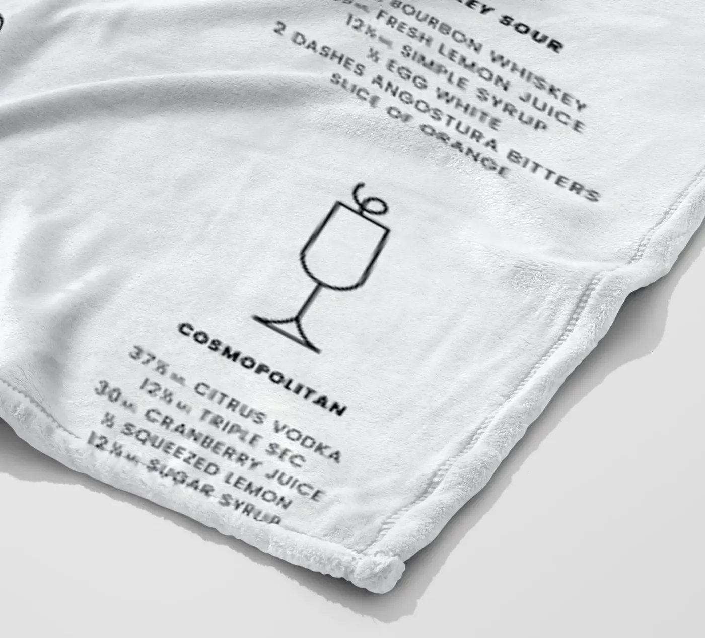 Cocktail chart Fleecedecke von daylight design studio