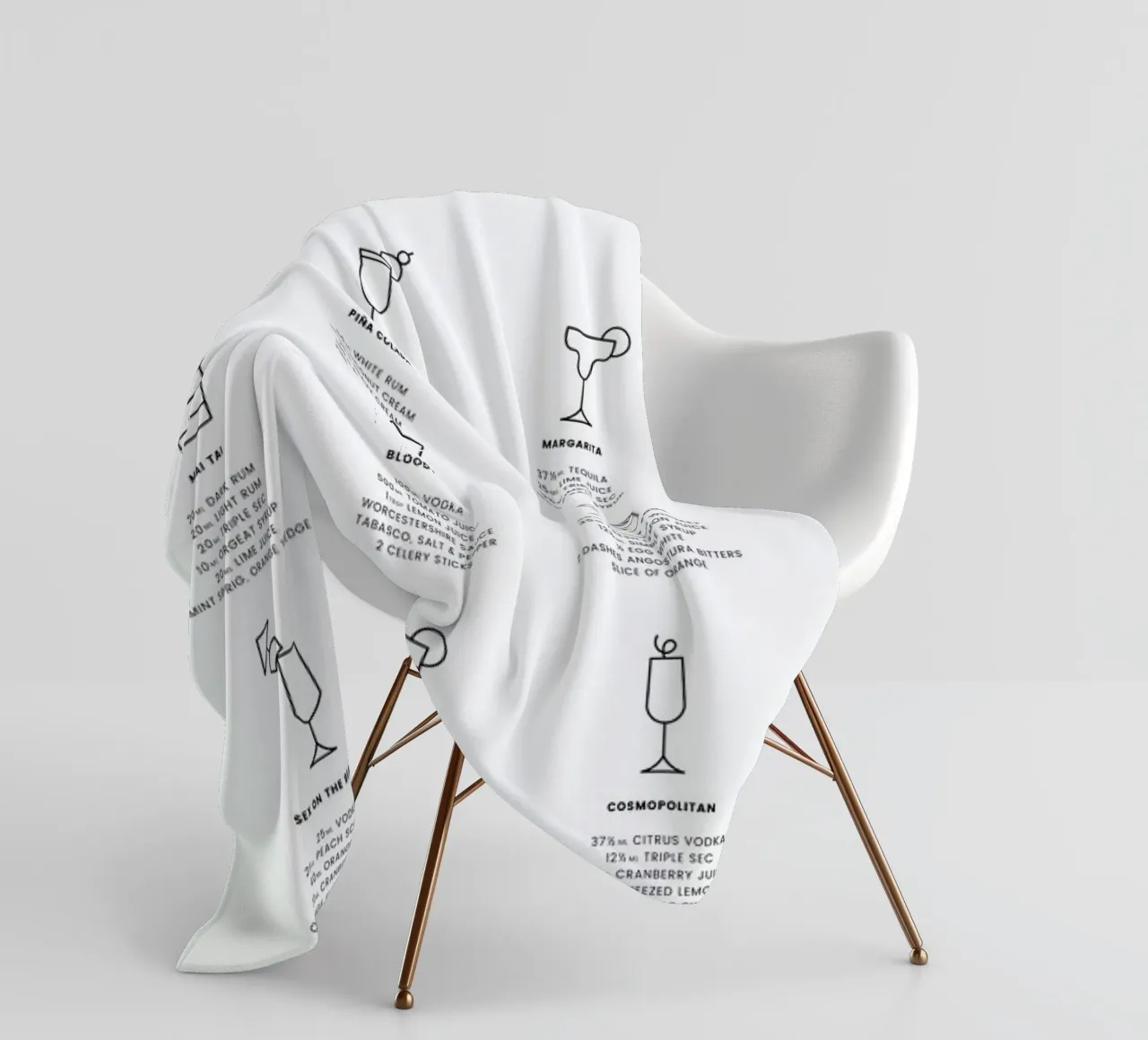 Cocktail chart coperta in pile da daylight design studio