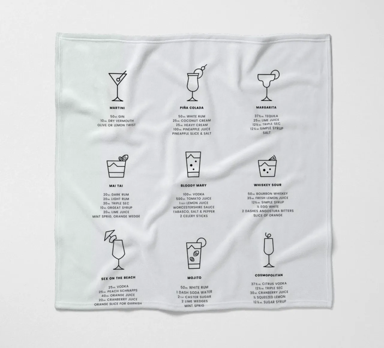 Cocktail chart coperta in pile da daylight design studio