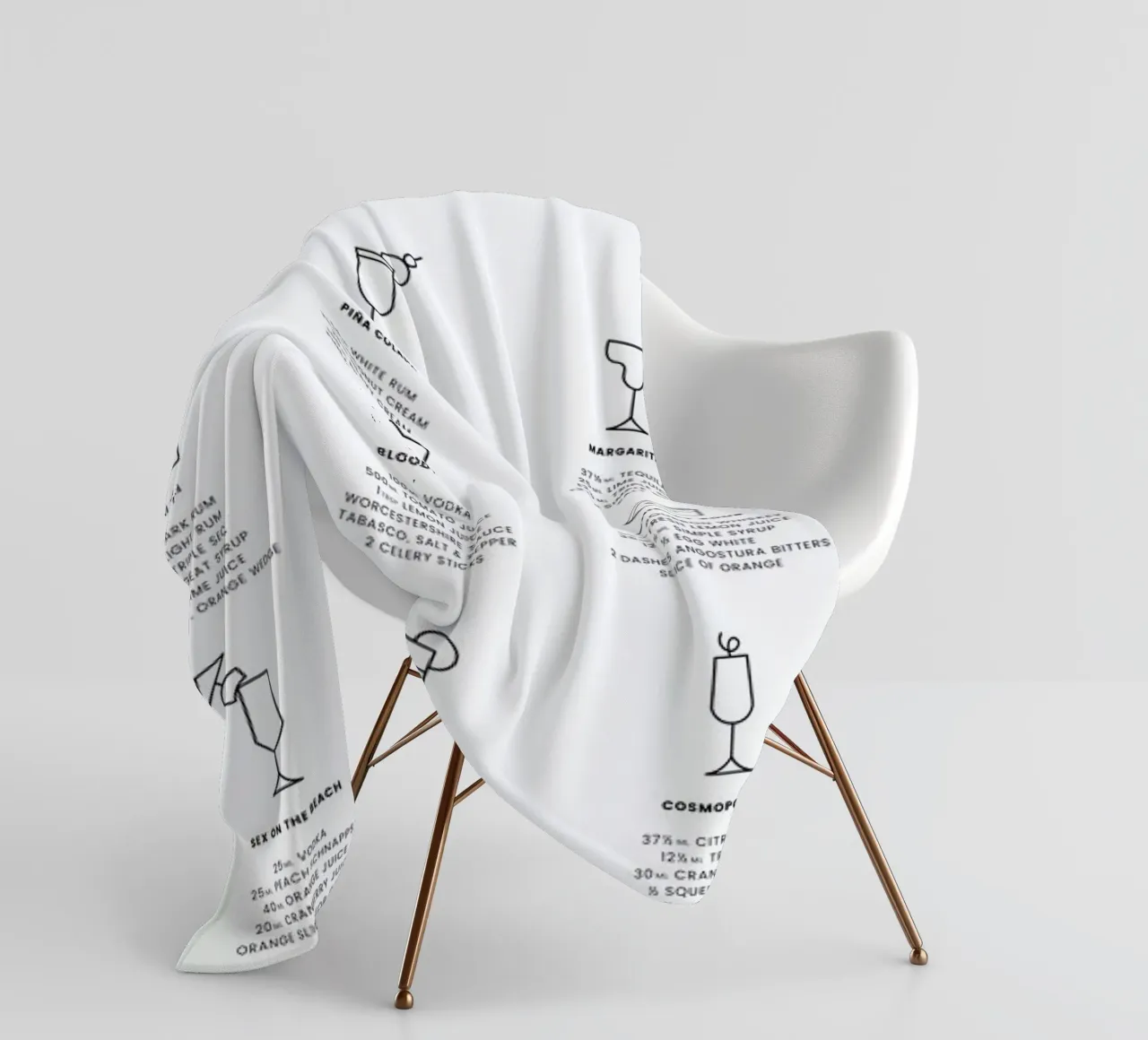 Cocktail chart coperta in pile da daylight design studio