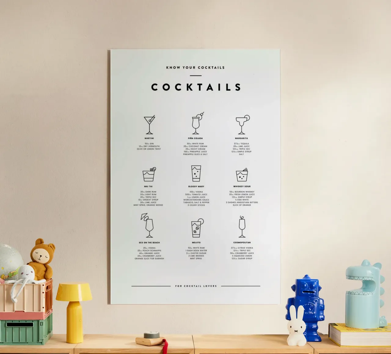 Cocktail chart plexiglass da daylight design studio