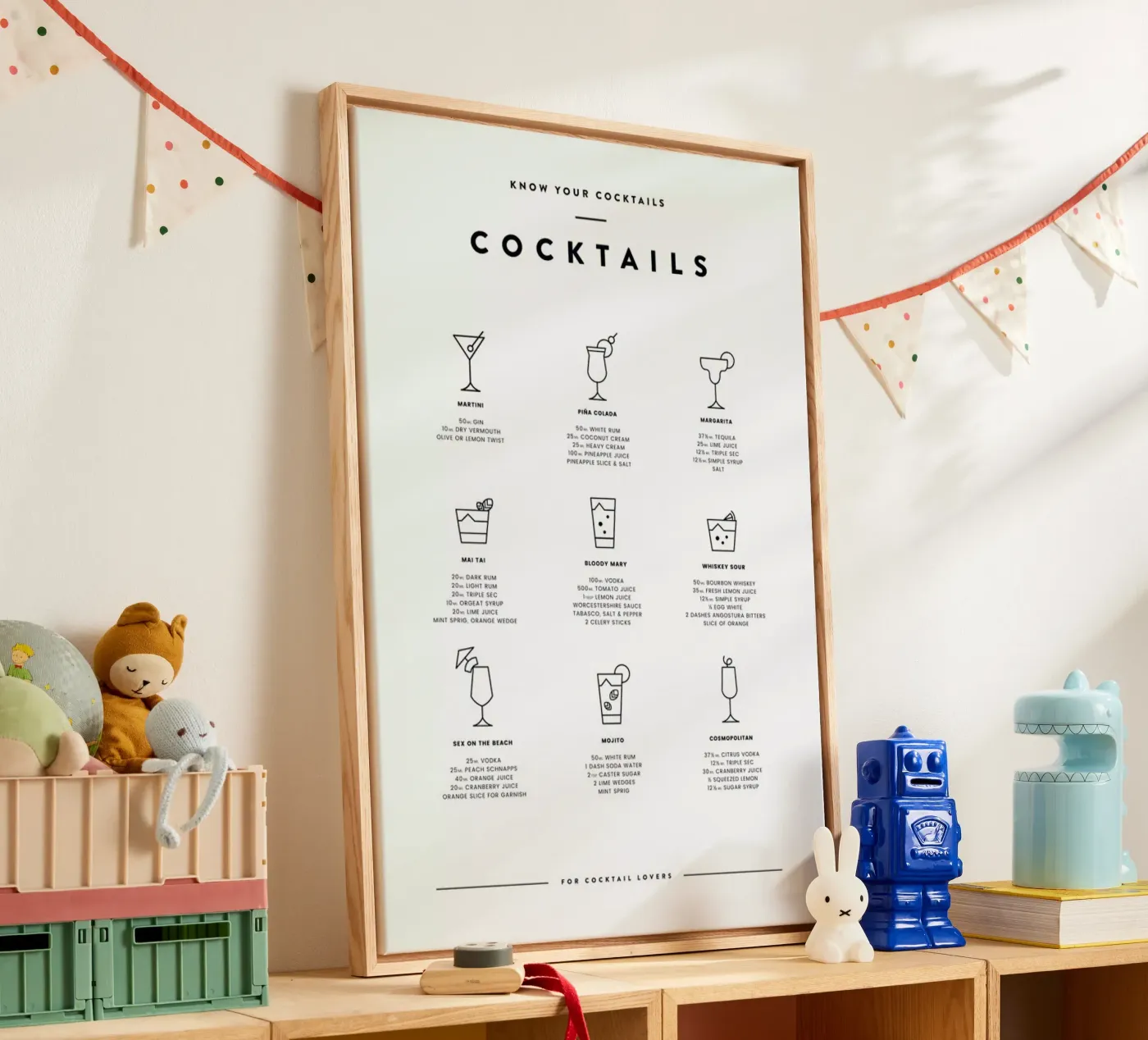 Cocktail chart tela da daylight design studio