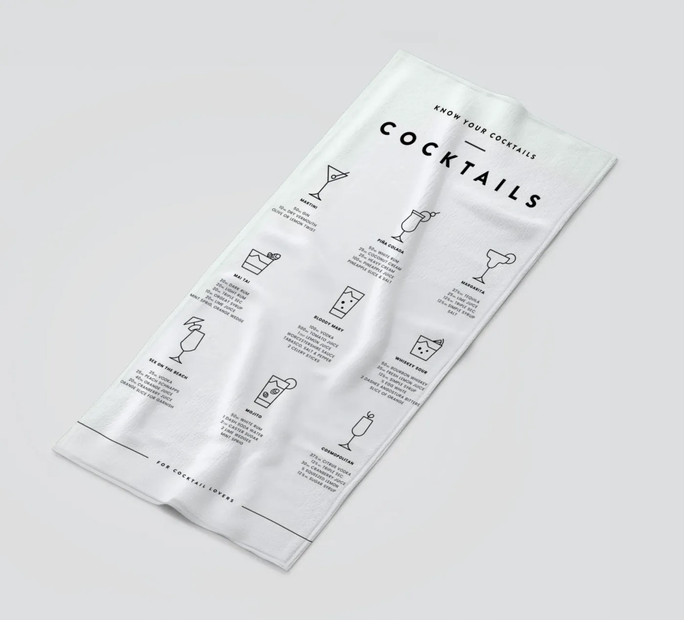 Cocktail chart telo mare da daylight design studio