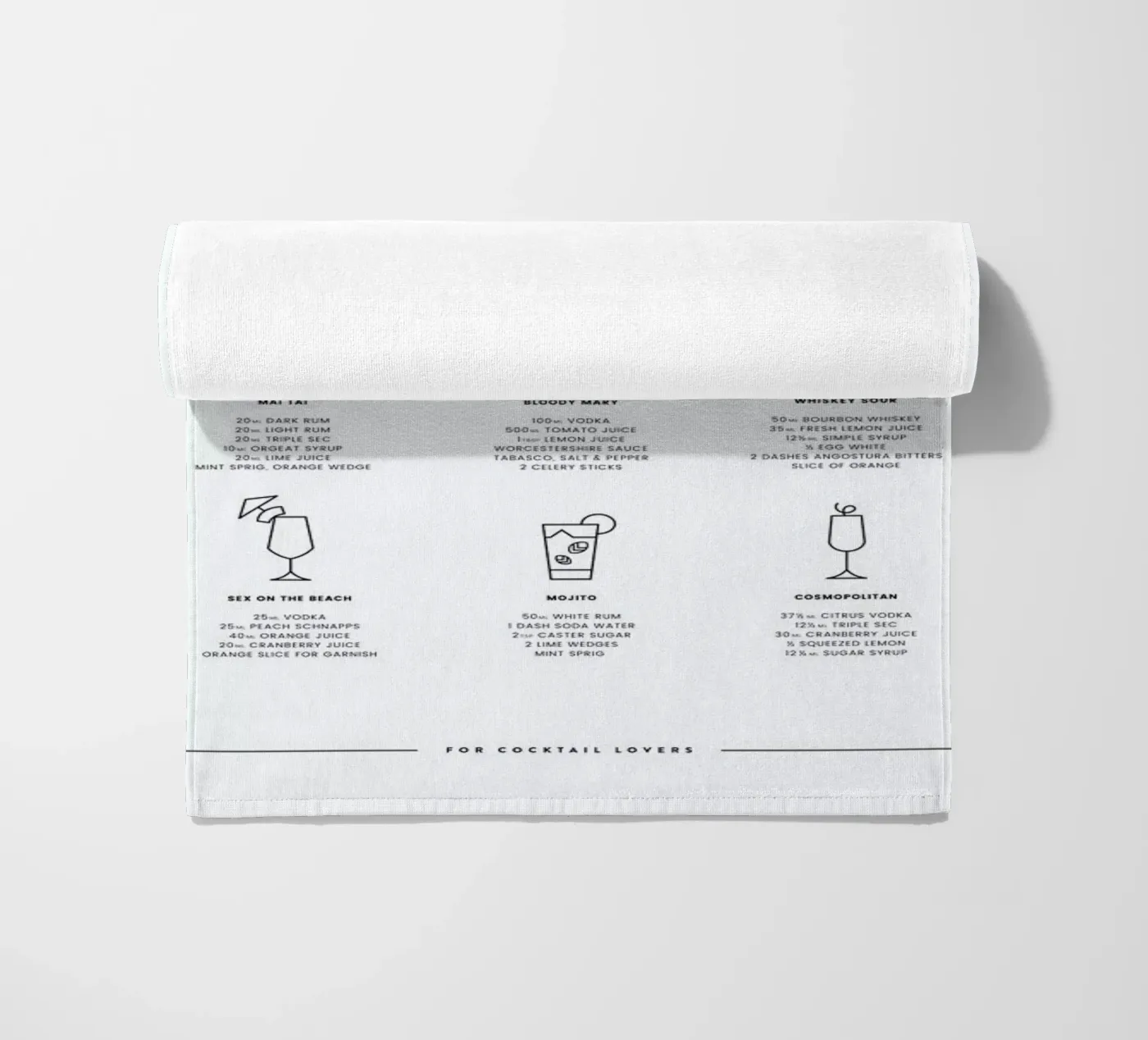 Cocktail chart telo mare da daylight design studio