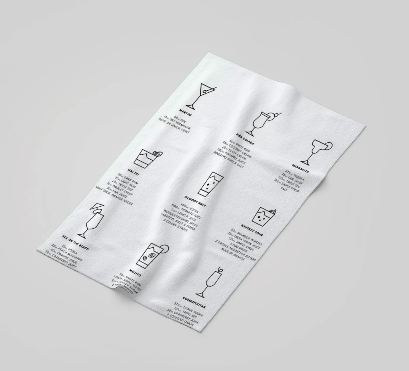 Cocktail chart telo mare da daylight design studio