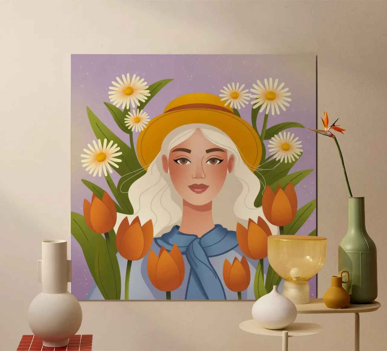 Gioiosa beatitudine dei tulipani poster da Nebula Verse