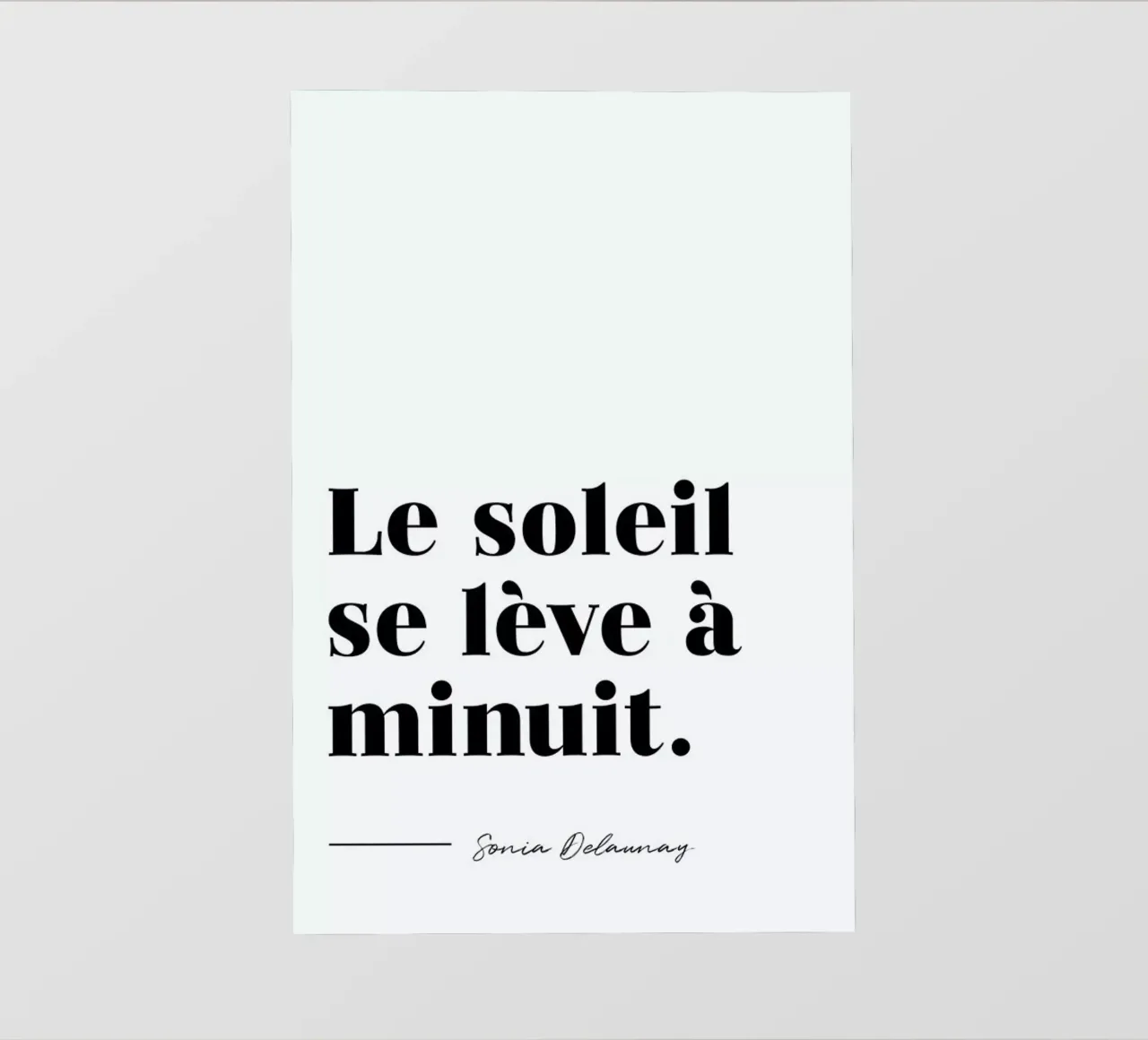 Le soleil se lève à minuit telo in pvc da typed