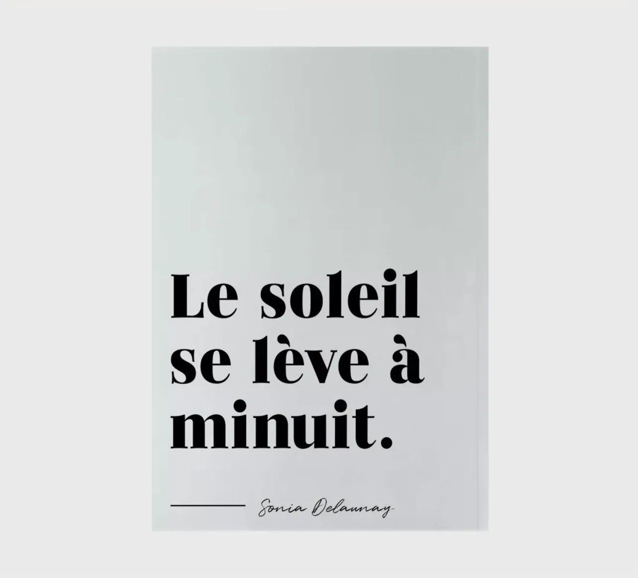 Le soleil se lève à minuit notebook by typed