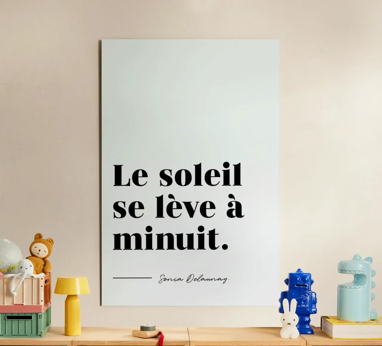 Le soleil se lève à minuit alluminio dibond da typed