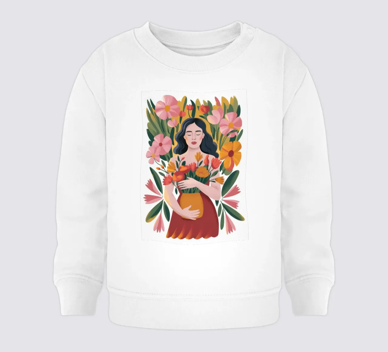 Floral Embrace Serenity baby sweatshirt by Nebula Verse