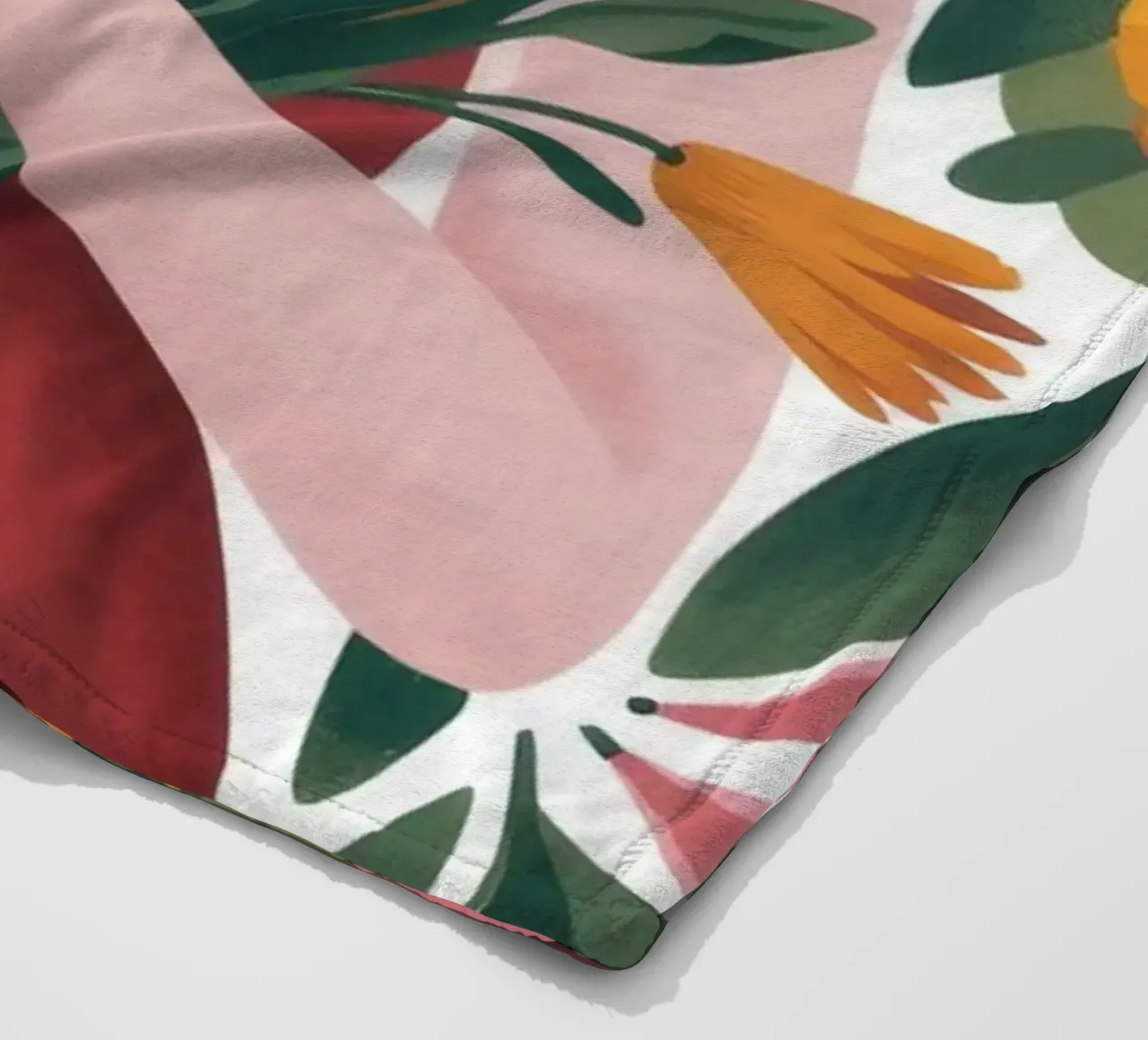Floral Embrace Serenity fleece blanket by Nebula Verse