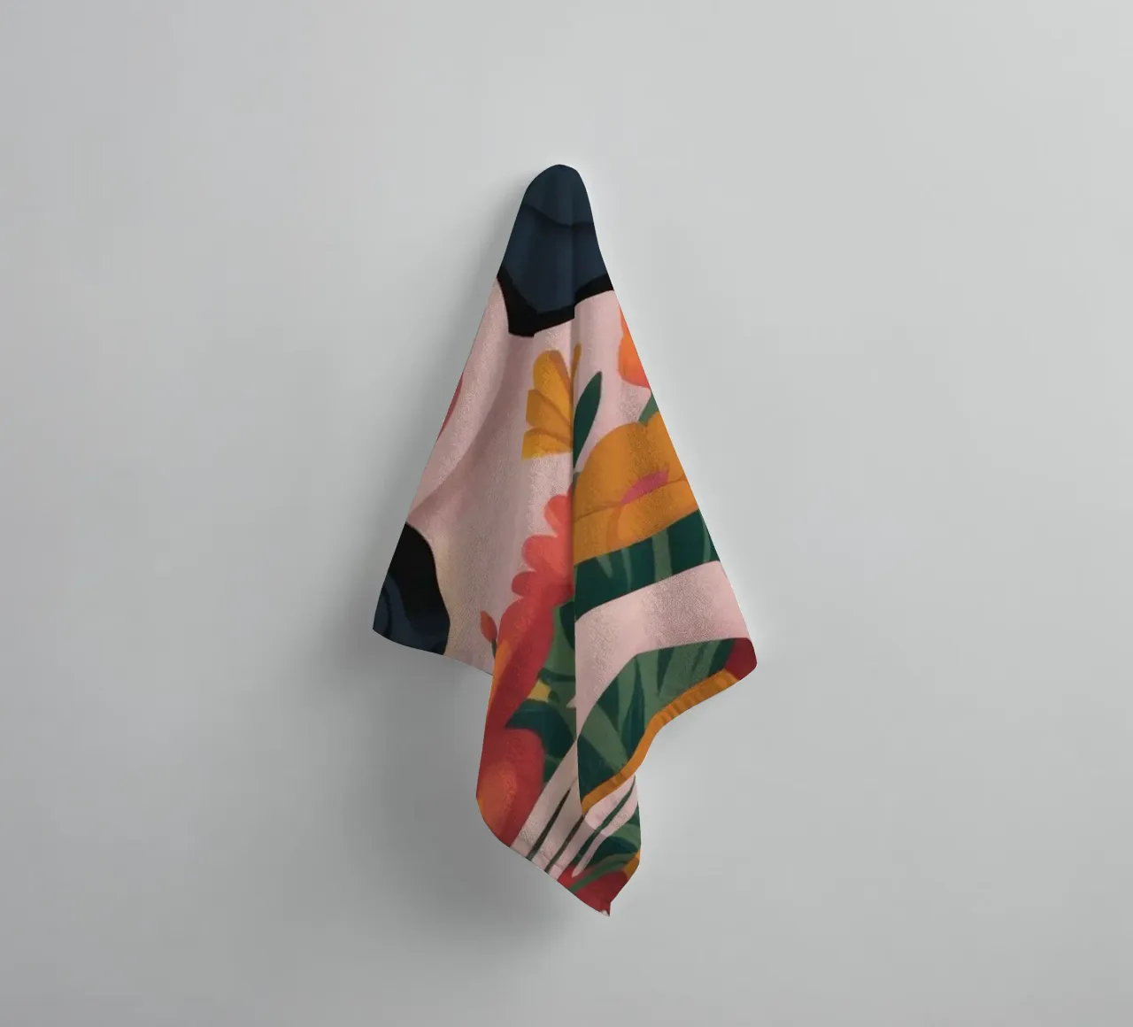 Floral Embrace Serenity towel by Nebula Verse