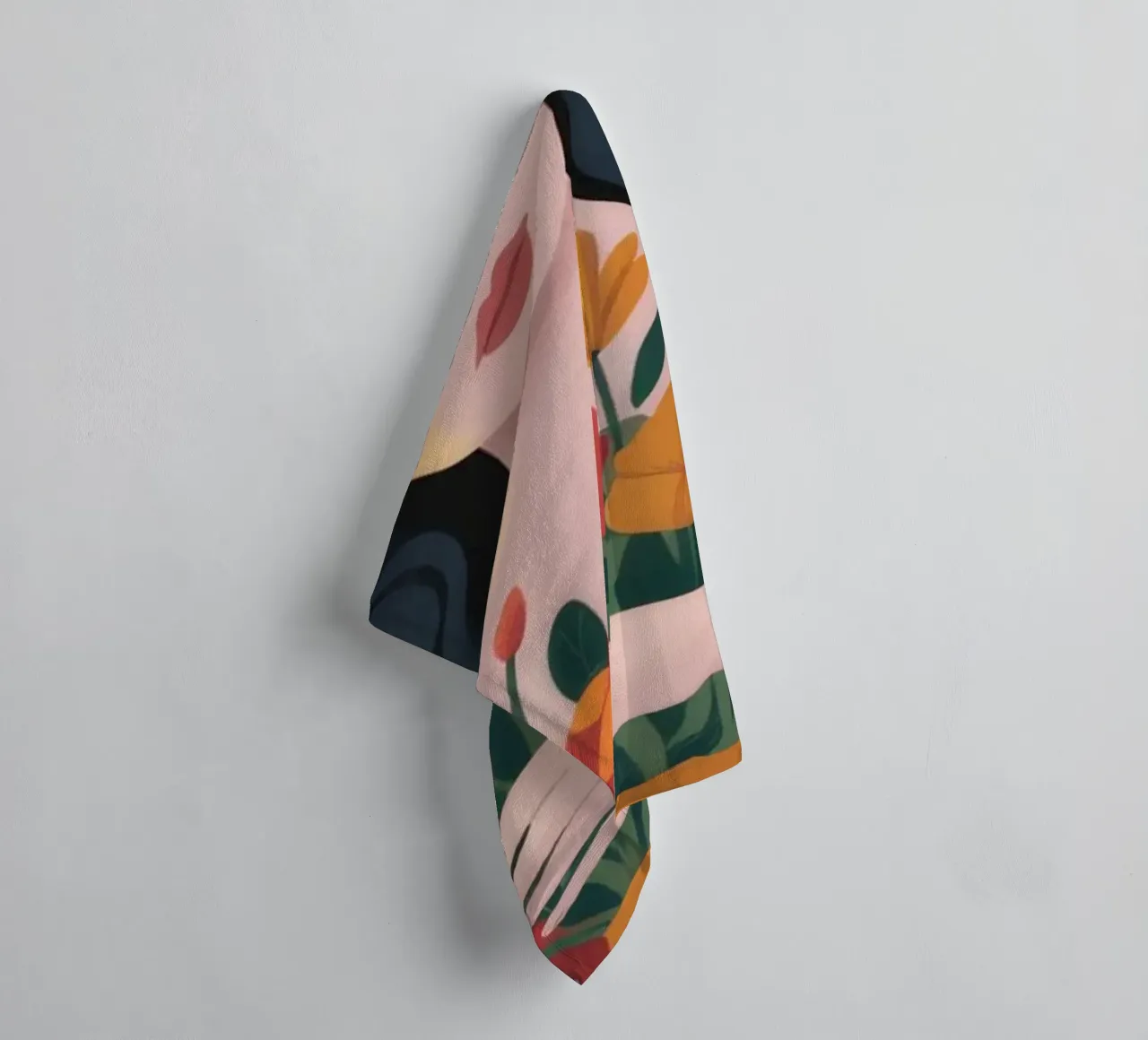 Floral Embrace Serenity towel by Nebula Verse