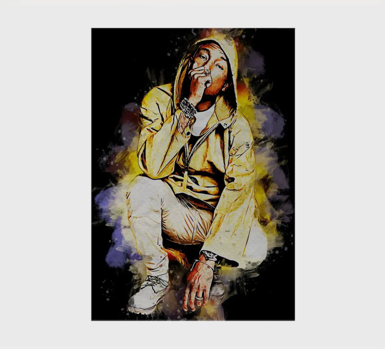 Art of Pharell Williams notebook by neonartroom