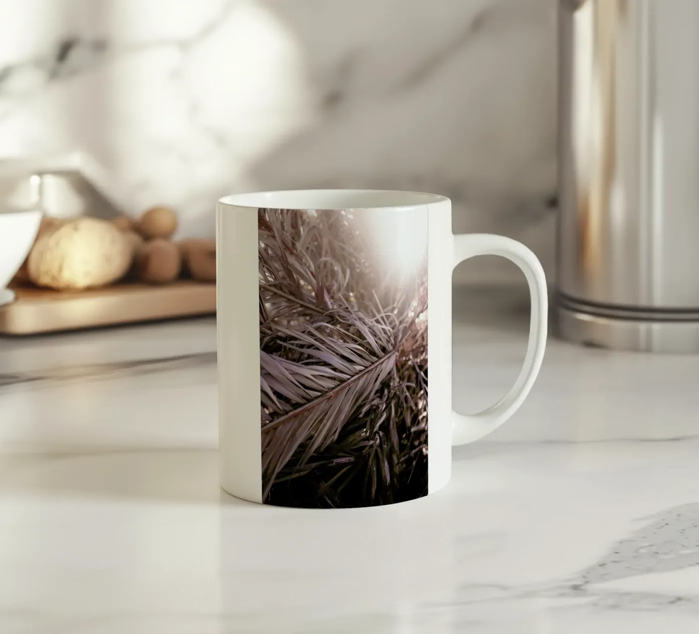 Bleached Palms ceramic mug by Chris Abatzis