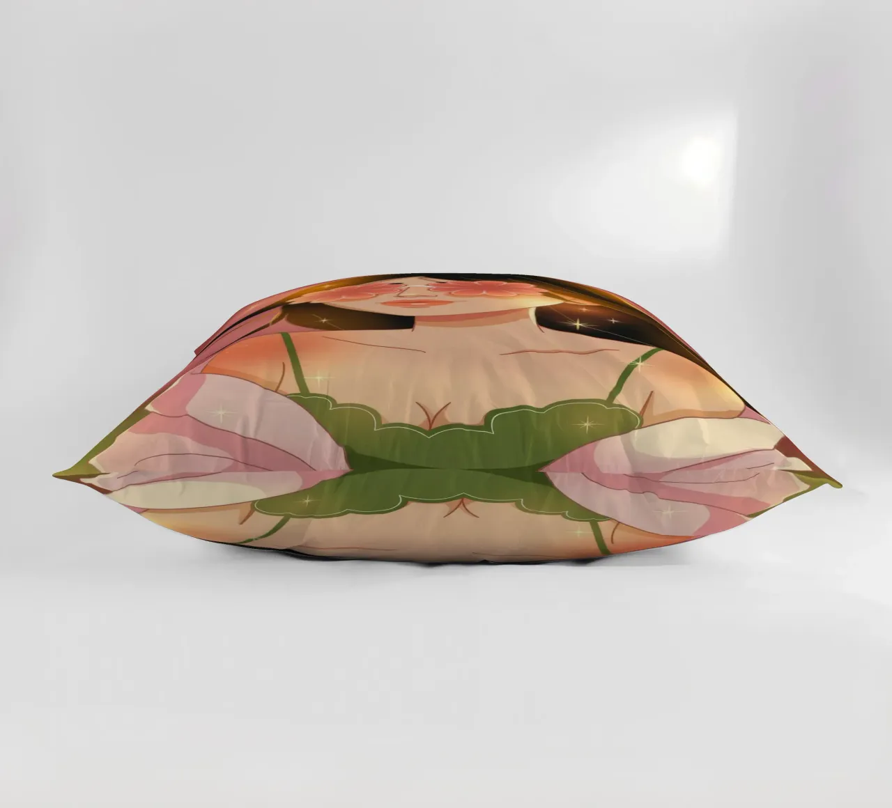 Blossoming Visionary Muse decorative cushion by Nebula Verse