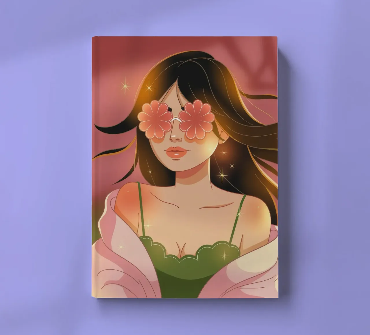 Blossoming Visionary Muse notebook by Nebula Verse