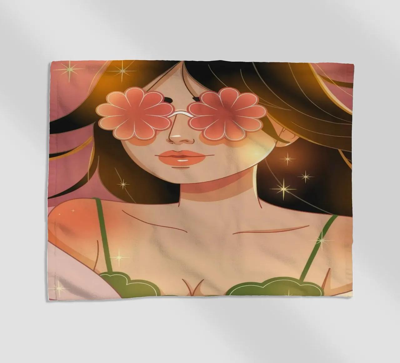 Blossoming Visionary Muse beach towel by Nebula Verse