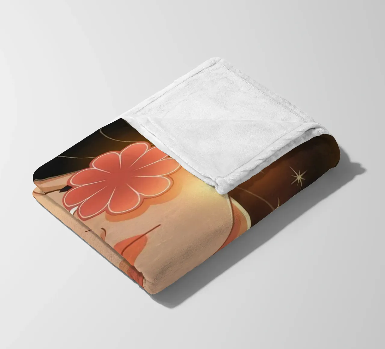 Blossoming Visionary Muse fleece blanket by Nebula Verse