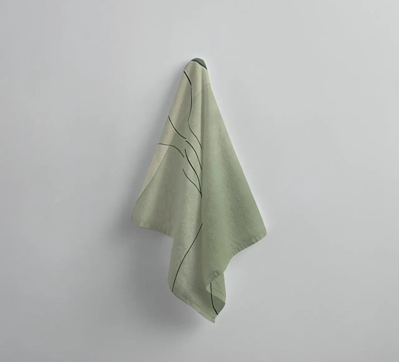 Abstract Green Shapes towel by LaylaOzHome