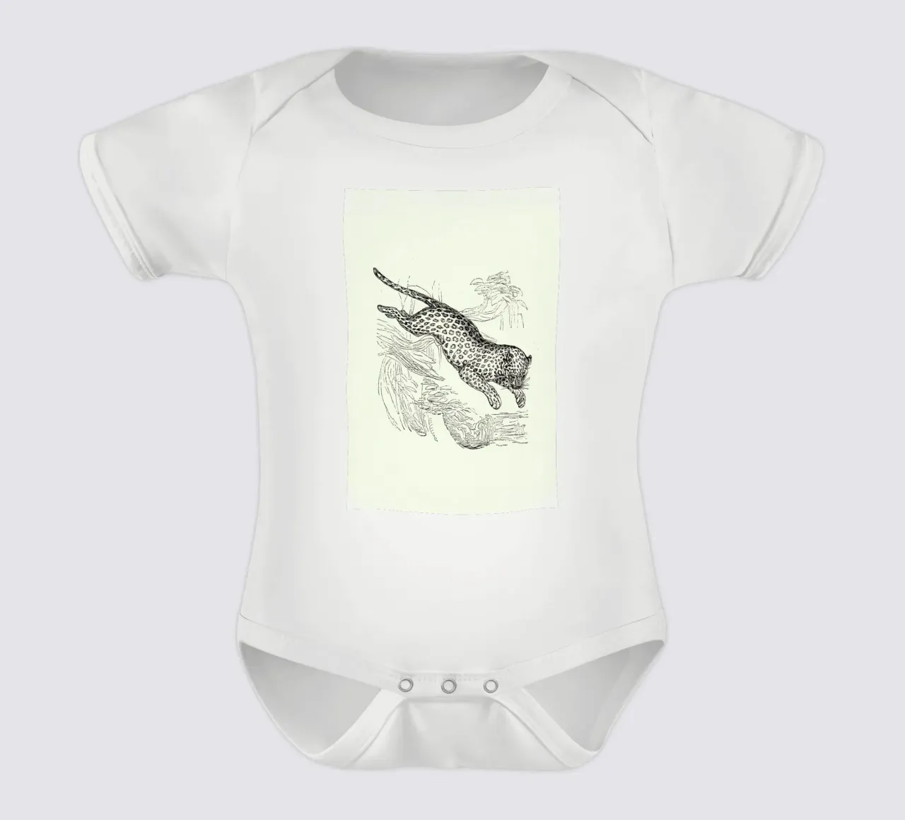 Leopard babyrompertje korte mouwen van Flora & Fauna