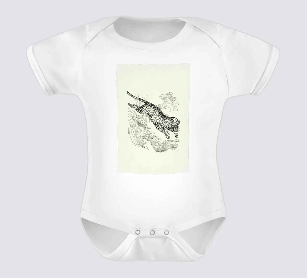 Leopard body neonato maniche corte da Flora & Fauna