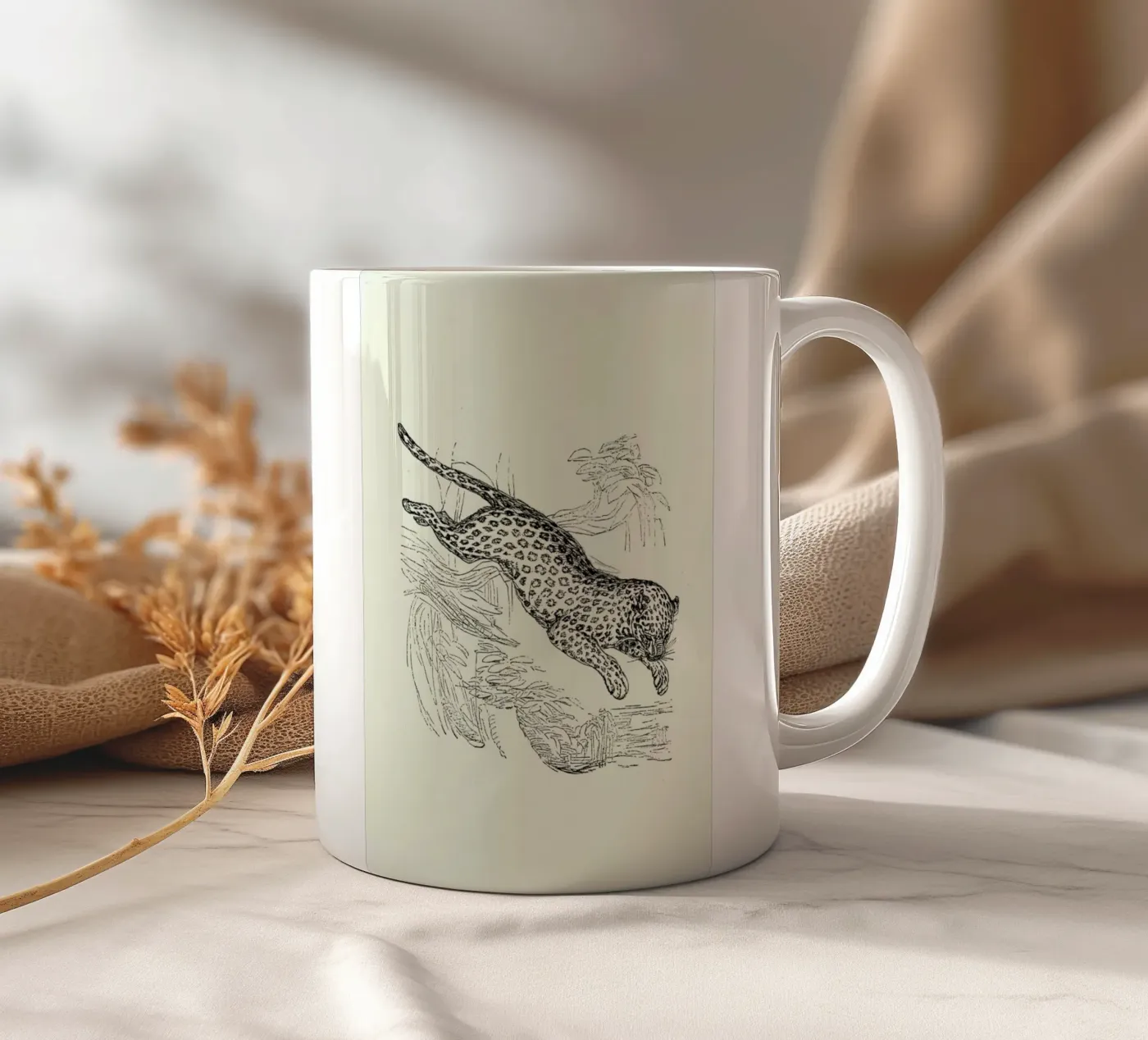 Leopard ceramic mug by Flora & Fauna