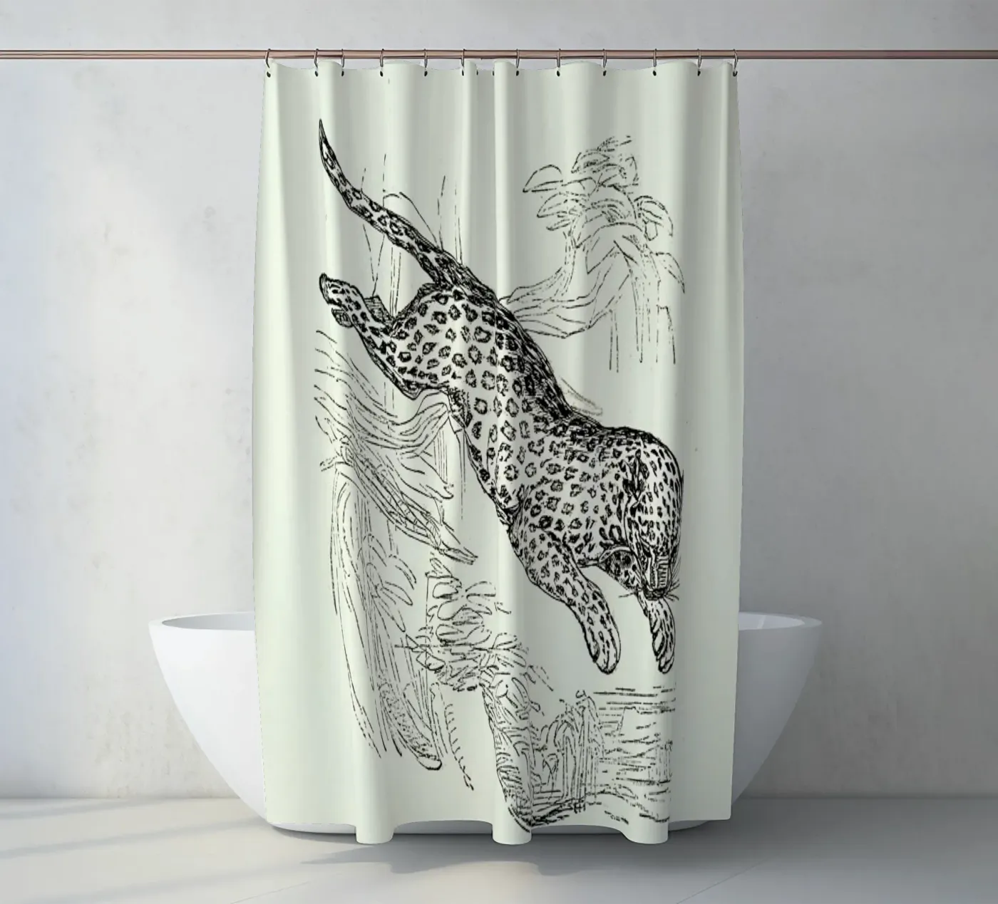 Leopard douchegordijn van Flora & Fauna