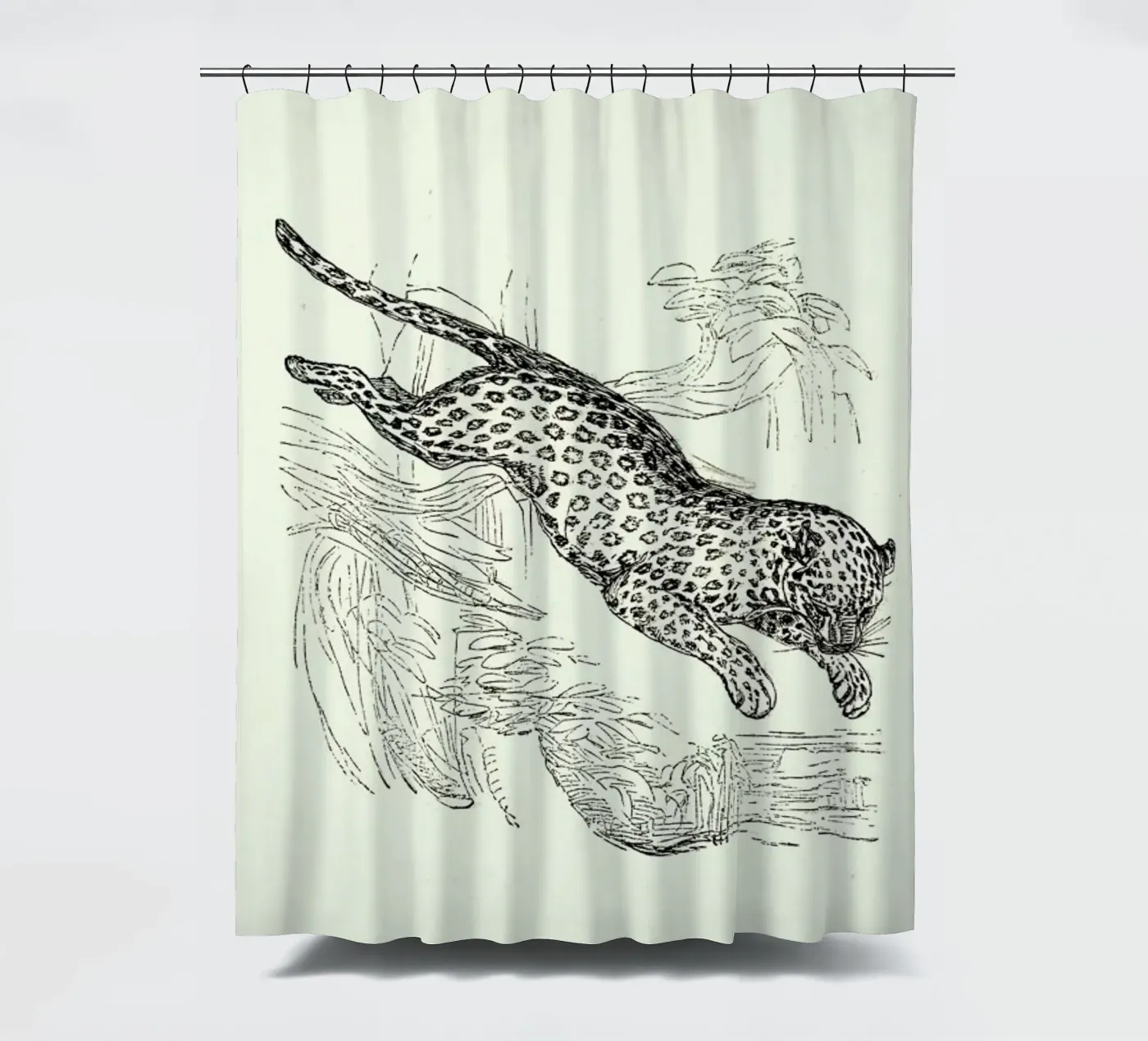 Leopard douchegordijn van Flora & Fauna