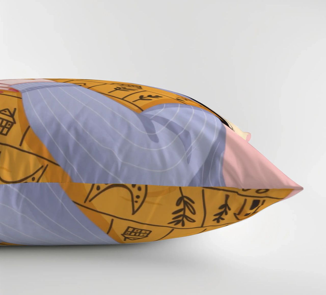 Cozy Autumn Embrace decorative cushion by Nebula Verse