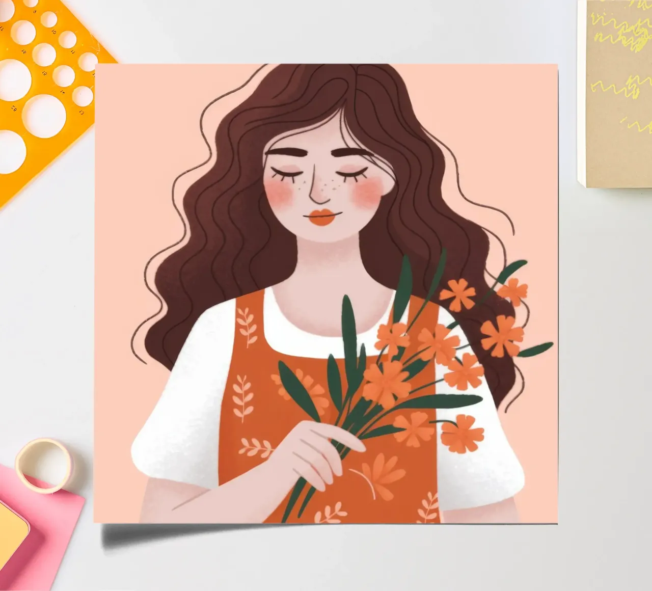 Rustic Floral Grace sticker sheet by Nebula Verse