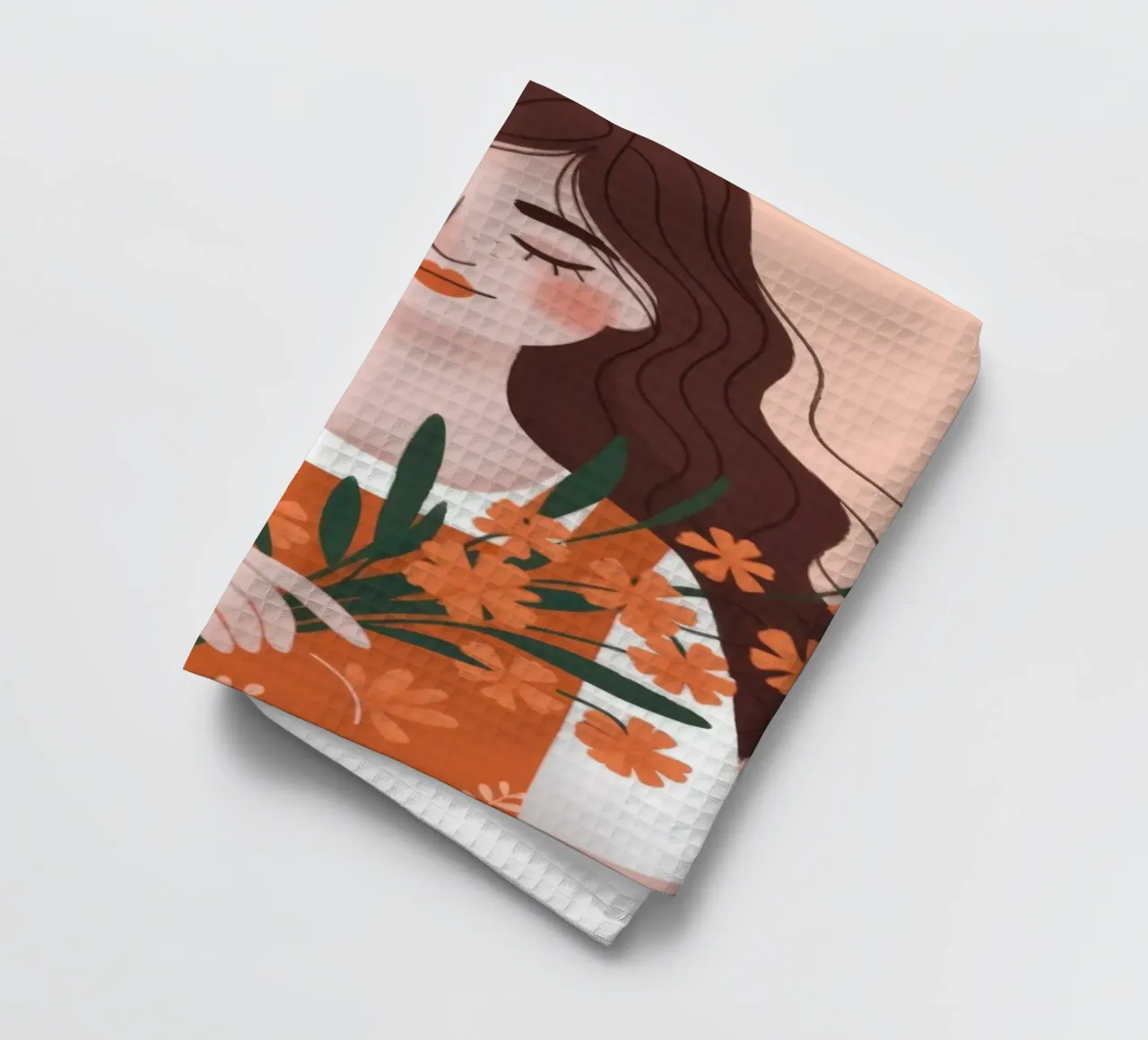 Rustic Floral Grace tea towel by Nebula Verse