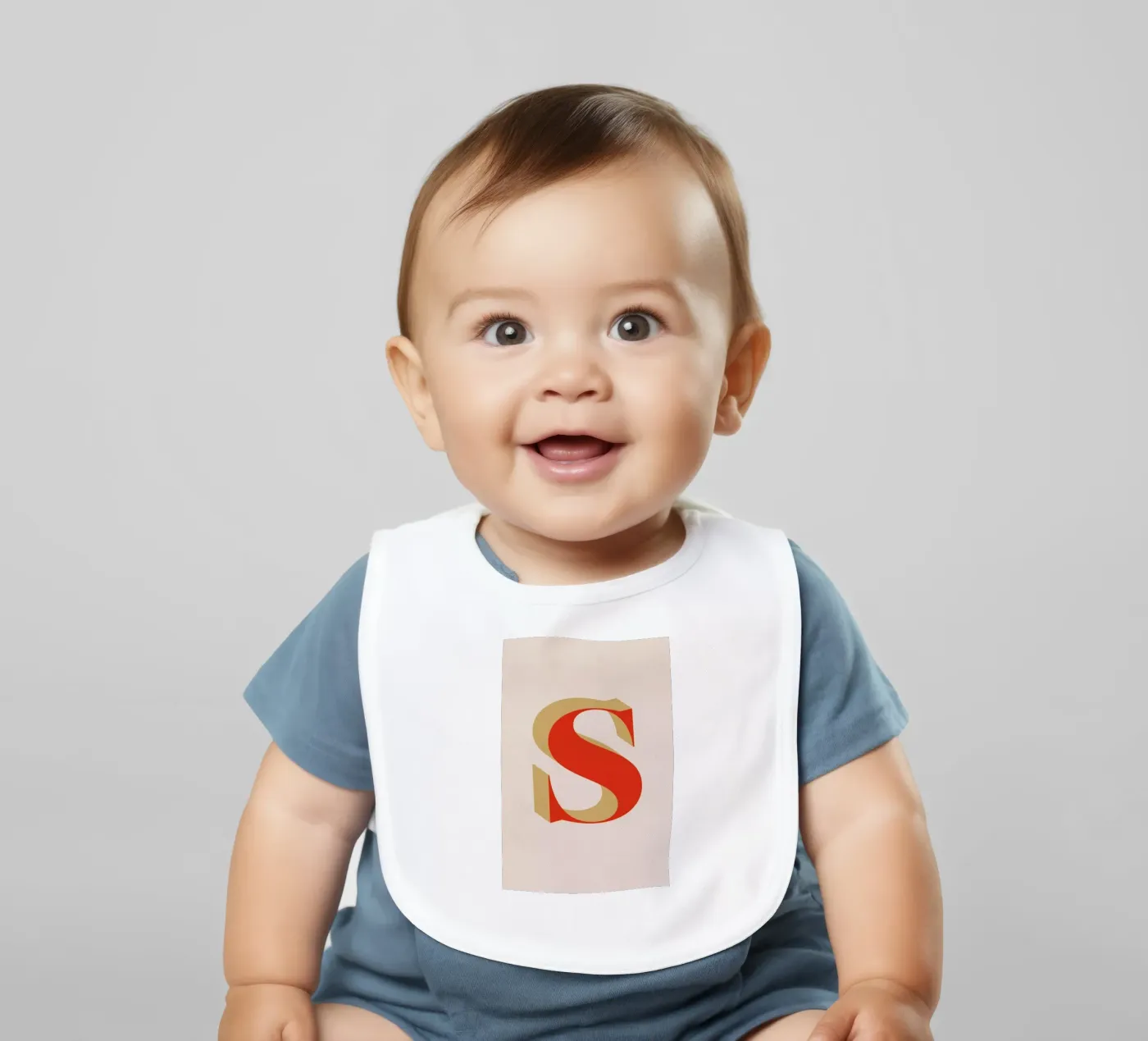 Red S baby bib by daylight design studio