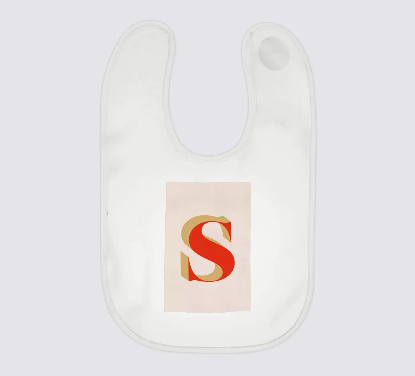 Red S baby bib by daylight design studio