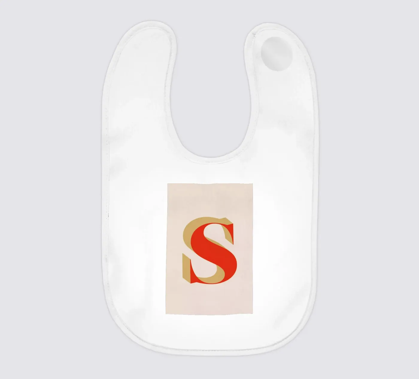 Red S baby bib by daylight design studio